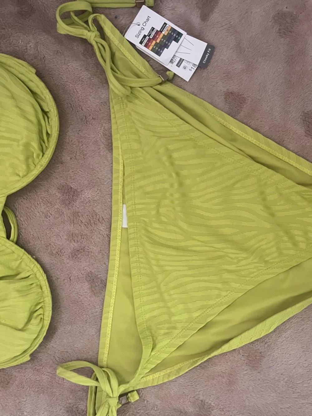 Time and Tru Lime Green Women's Bikini Set